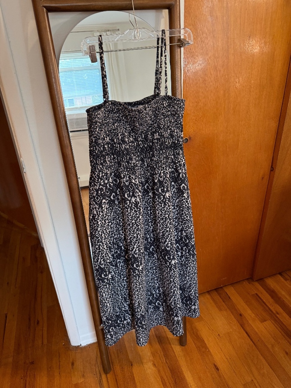 Black & White  NOISY MAY Animal Print Strapless Summer Dress | Size Med
